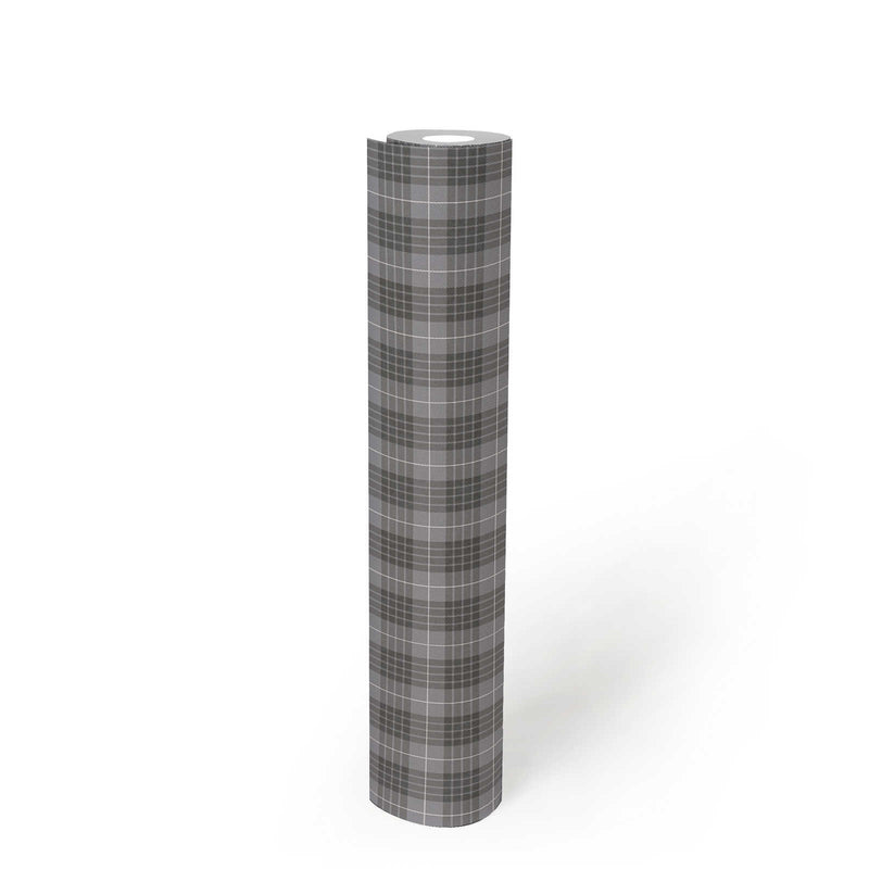 Tartan The Wallpaper - Mid Grey