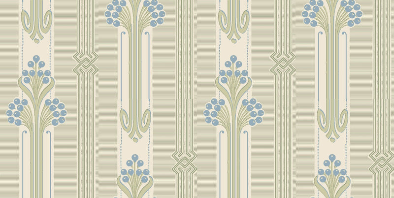 Nergarden - Art Nouveau Wallpaper - Blue/Green