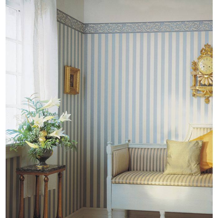 Spencer Stripes Wallpaper - Blue