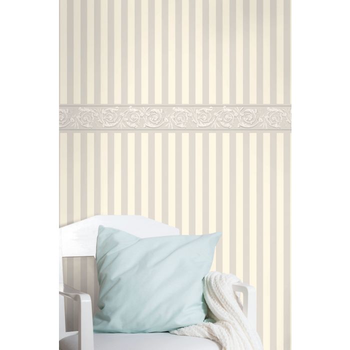 Spencer Stripes Wallpaper - Grey