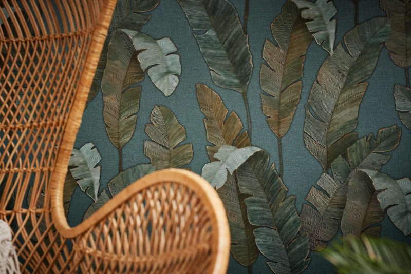 Bali Fronds Wallpaper - Teal