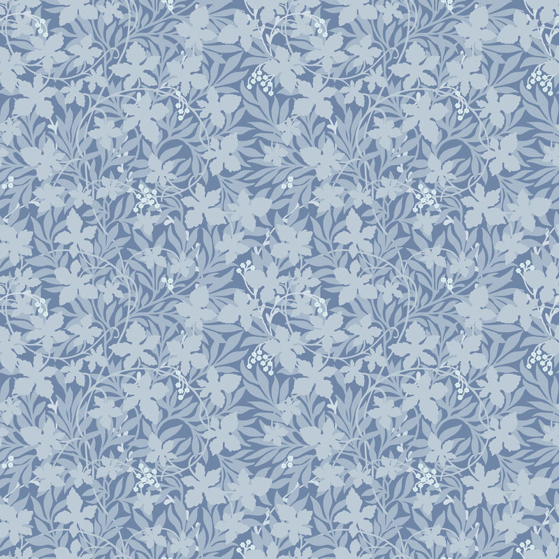 Vinbarsblad Wallpaper - Blue