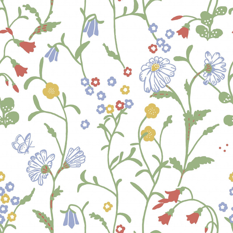 Sample - Midsommar Wallpaper - White