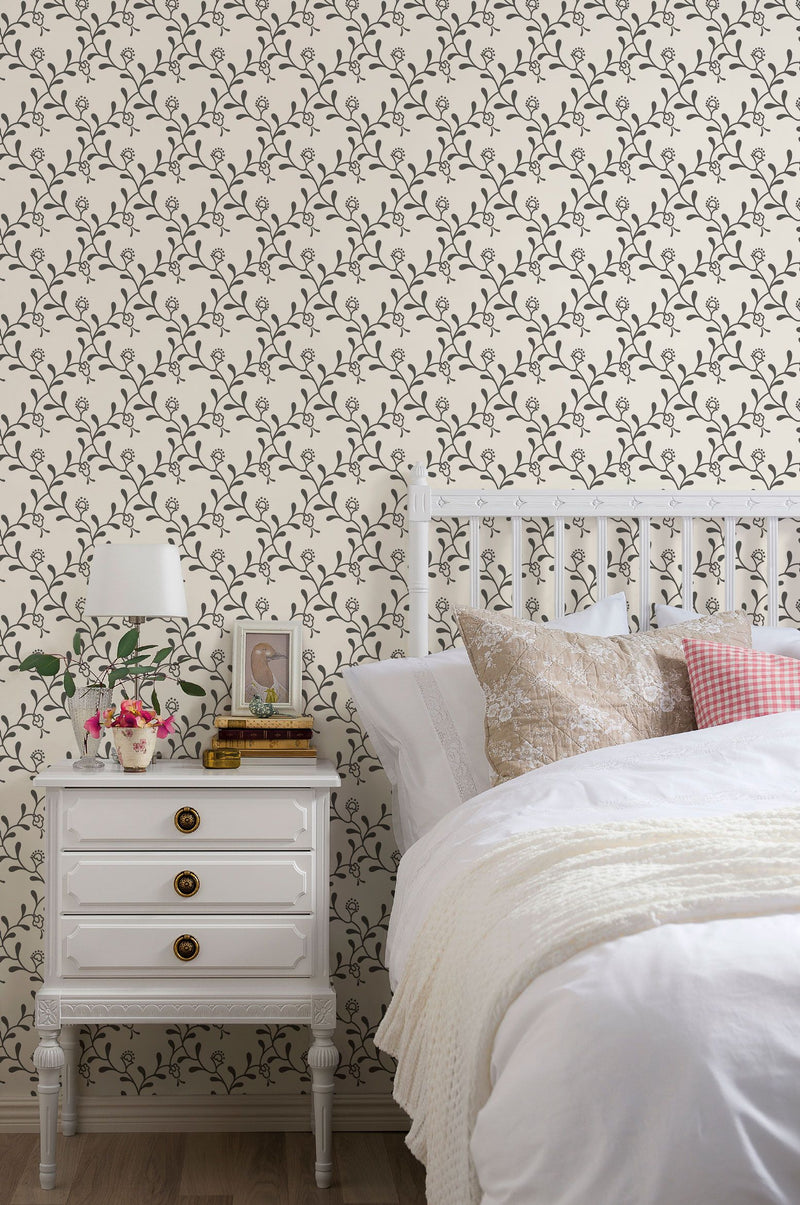 Elsagarden Wallpaper - White/Black