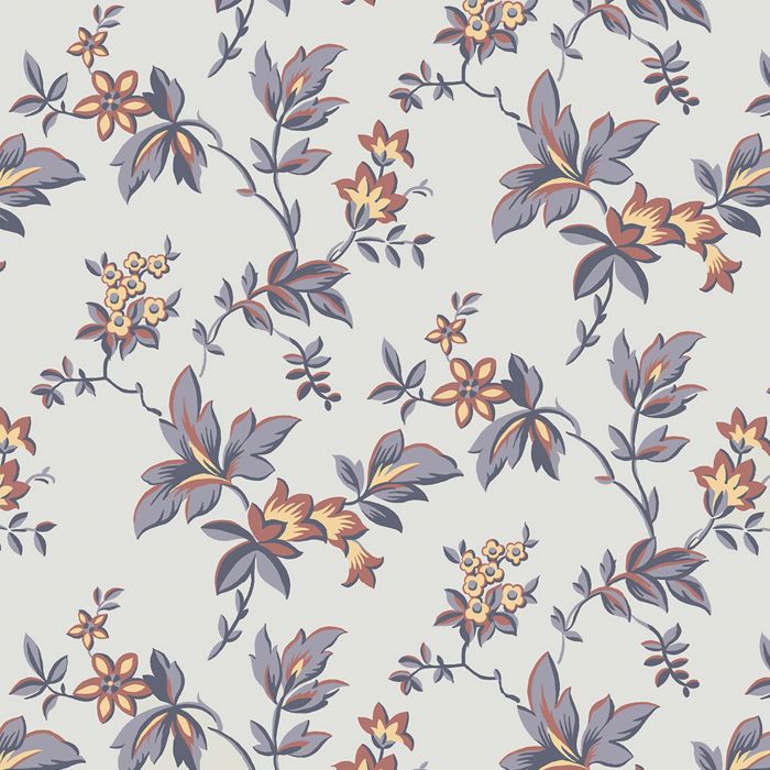 Sample - Lovang Historical Wallpaper - Grey/Multi/Purple