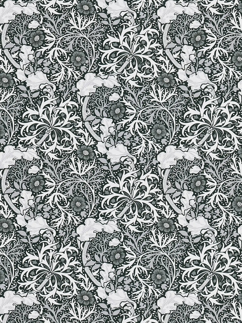 Seaweed Wallpaper - Black/White