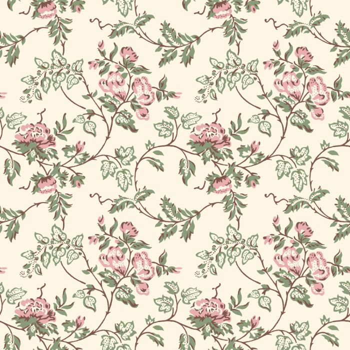 Dalarna Roses Wallpaper - Pink