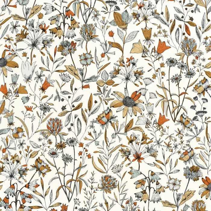 Jardin De Giverny Wallpaper - Blanc Orange