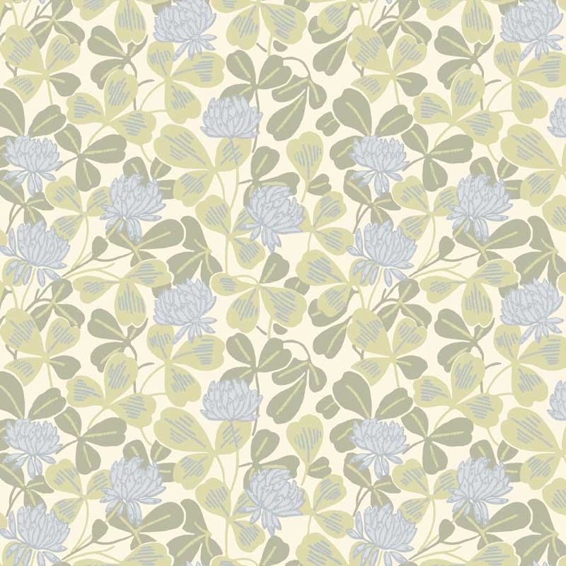 Klover Floral Wallpaper - Blue