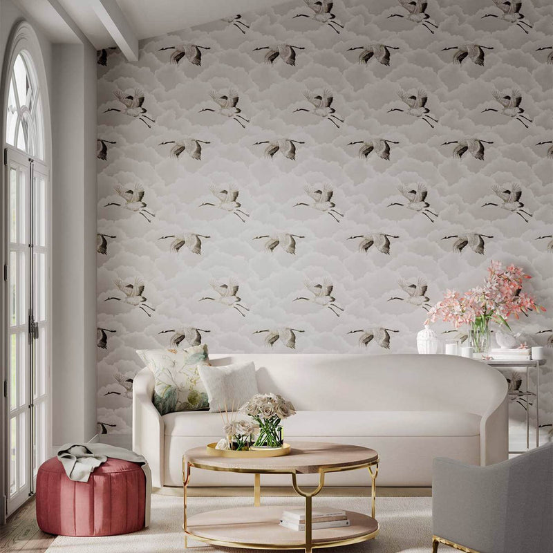 Cranes Wallpaper - 4 colours