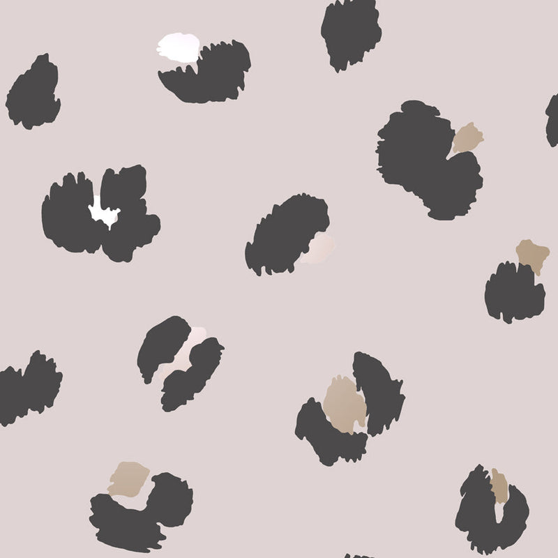 Sample - Large Leopard Spot Wallpaper - Pink