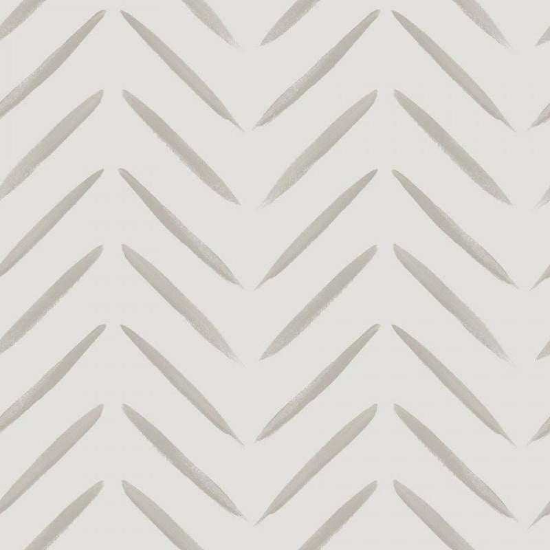 Sample - Chevron Brush Marks Wallpaper - Taupe