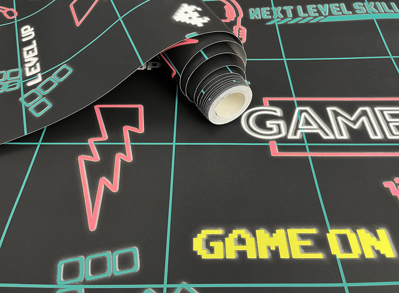 Gamer Wallpaper - Black/Neon Pink