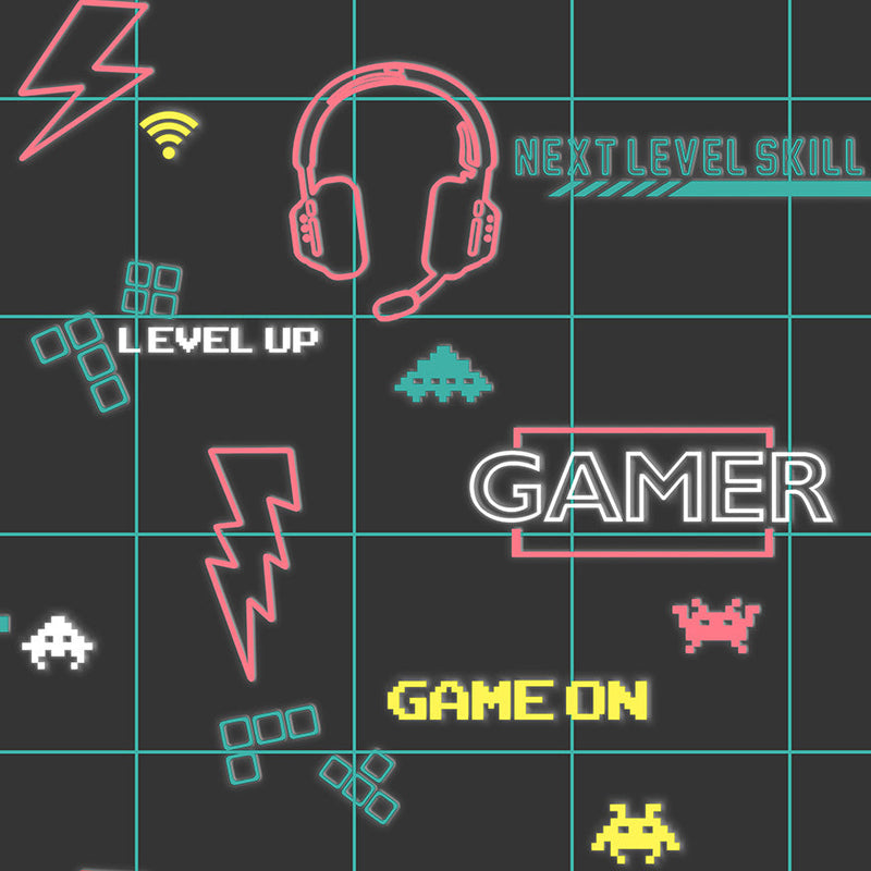 Gamer Wallpaper - Black/Neon Pink