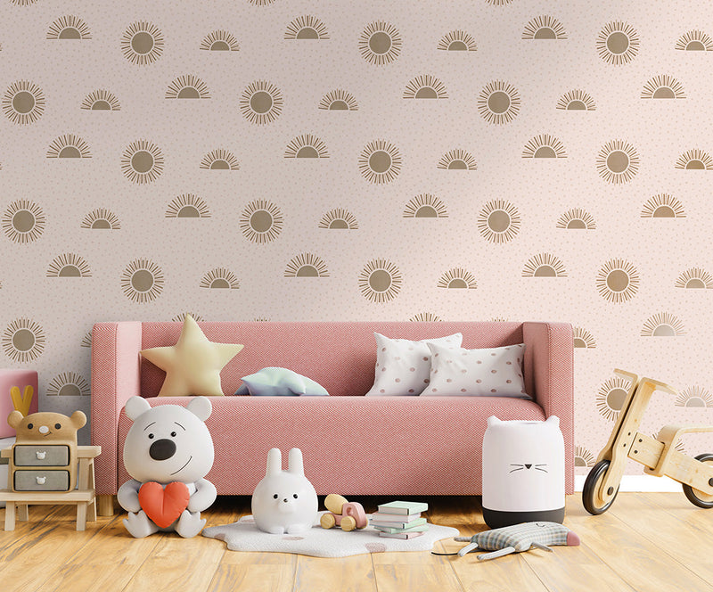 Sunbeam Wallpaper - Pink