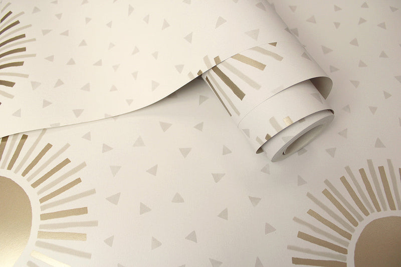 Sunbeam Wallpaper - Beige/gold