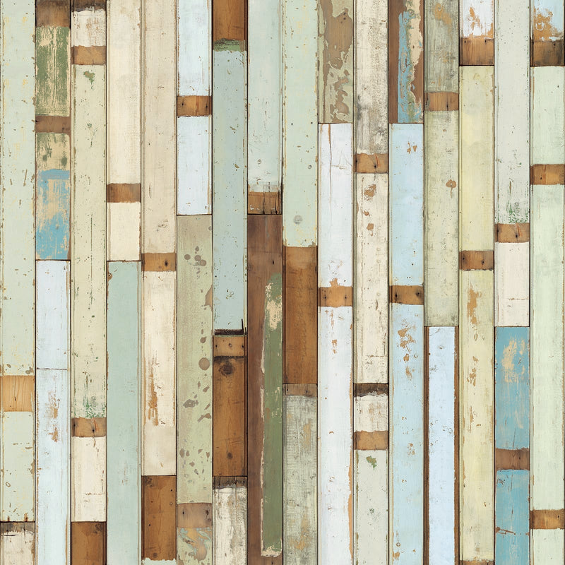 Piet Hein Eek 'Scrapwood Series' Wallpaper - White/Blue Scrapwood - PHE03