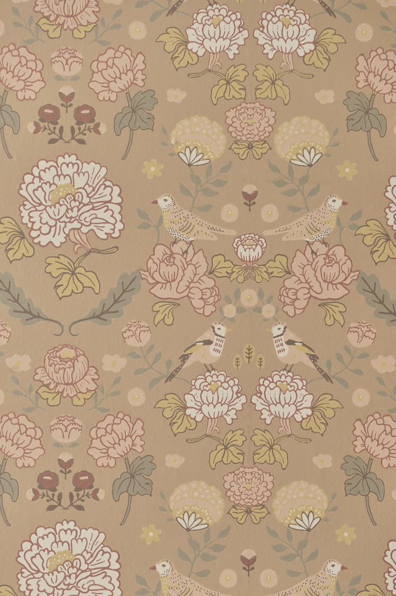 June Scandinavian Wallpaper - Honey Beige