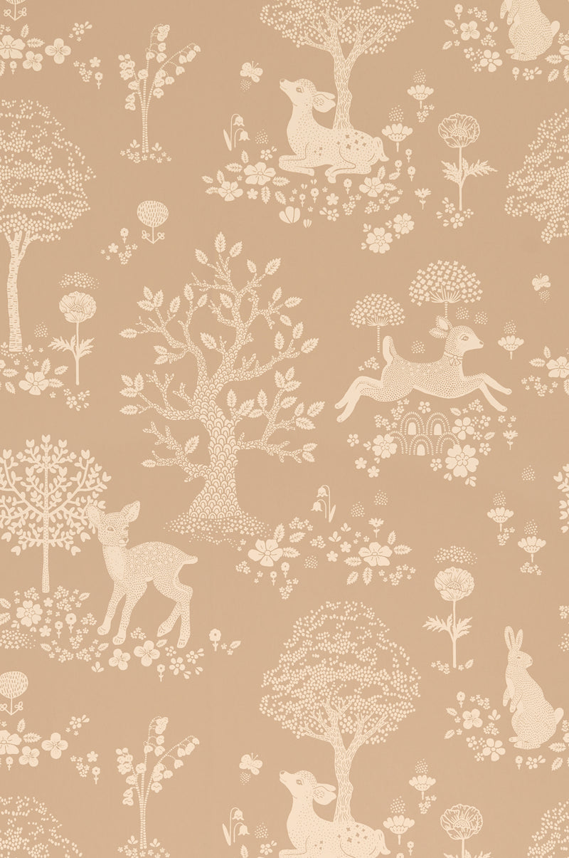 Summer Fields Wallpaper - Soft Brown