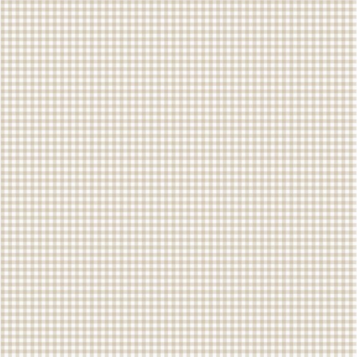 Sample - Lotta Gingham Wallpaper - Grey/Beige