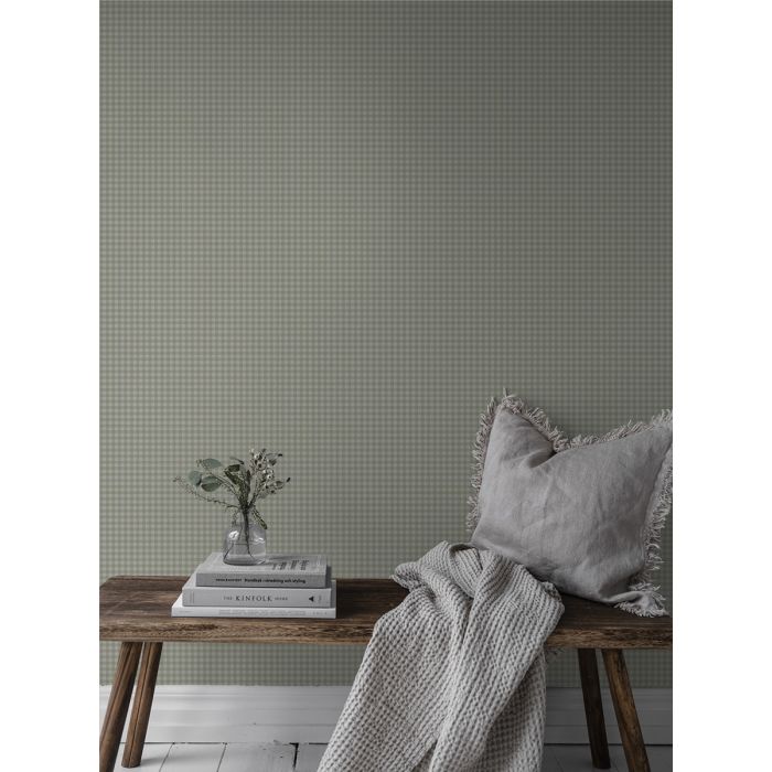 Lotta Gingham Wallpaper - Green