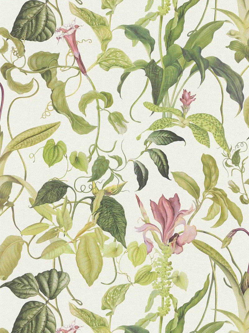 Garden Wallpaper - Green White