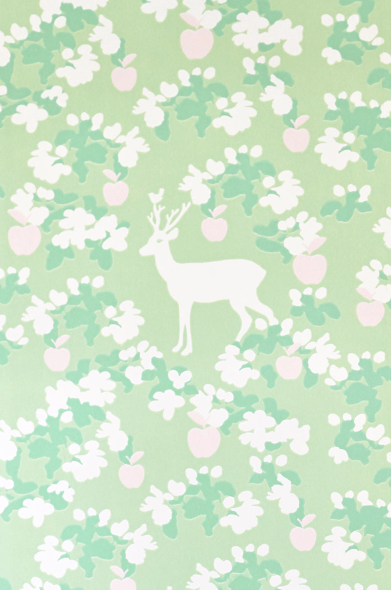 Apple Garden Wallpaper - Green