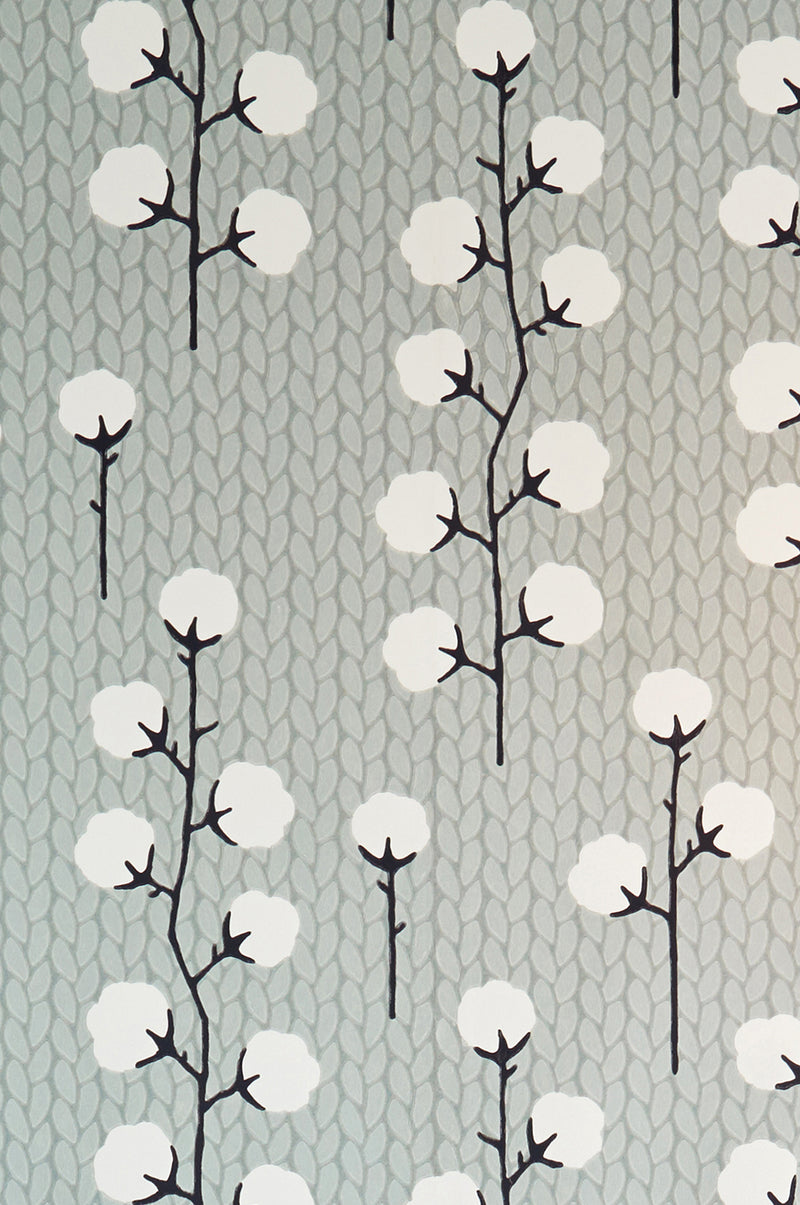 Sweet Cotton Wallpaper - Grey