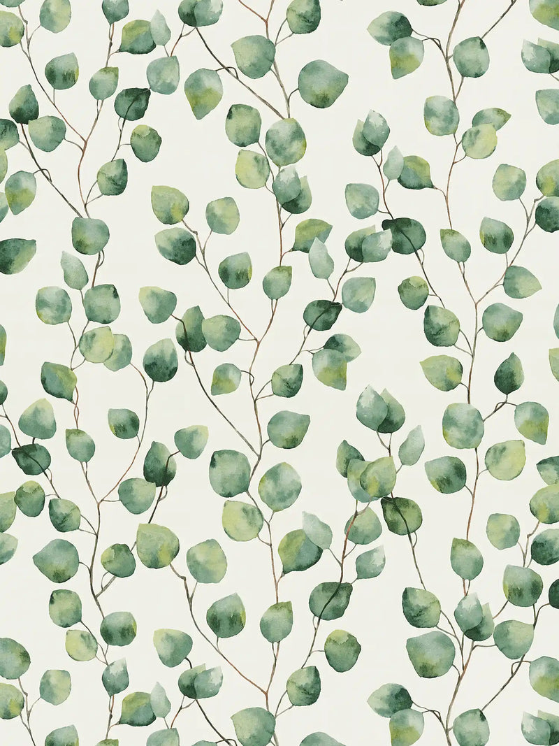 New Leaves Wallpaper - Green/White