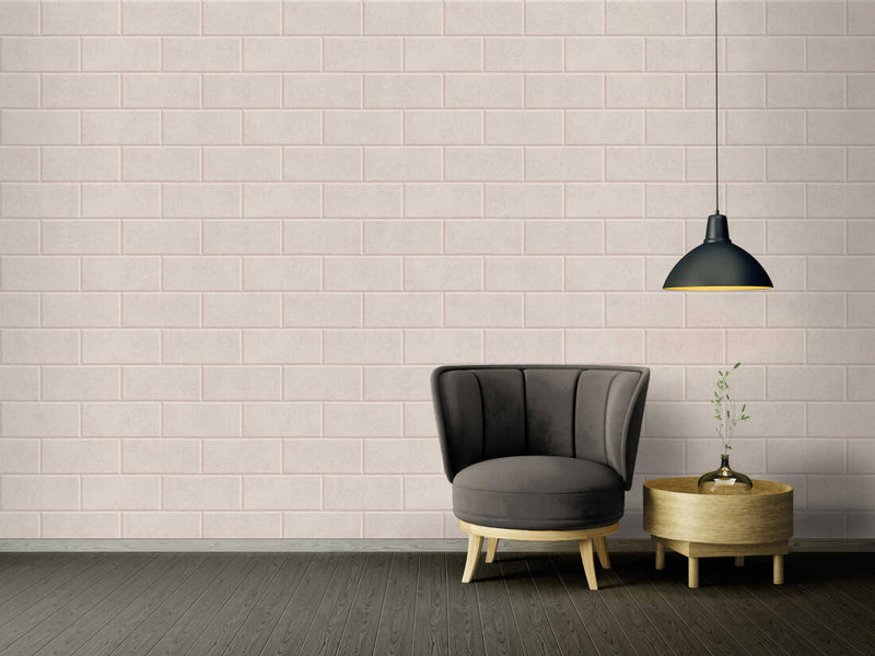 Solid Bricks Wallpaper (Versace 3 Collection) - Beige