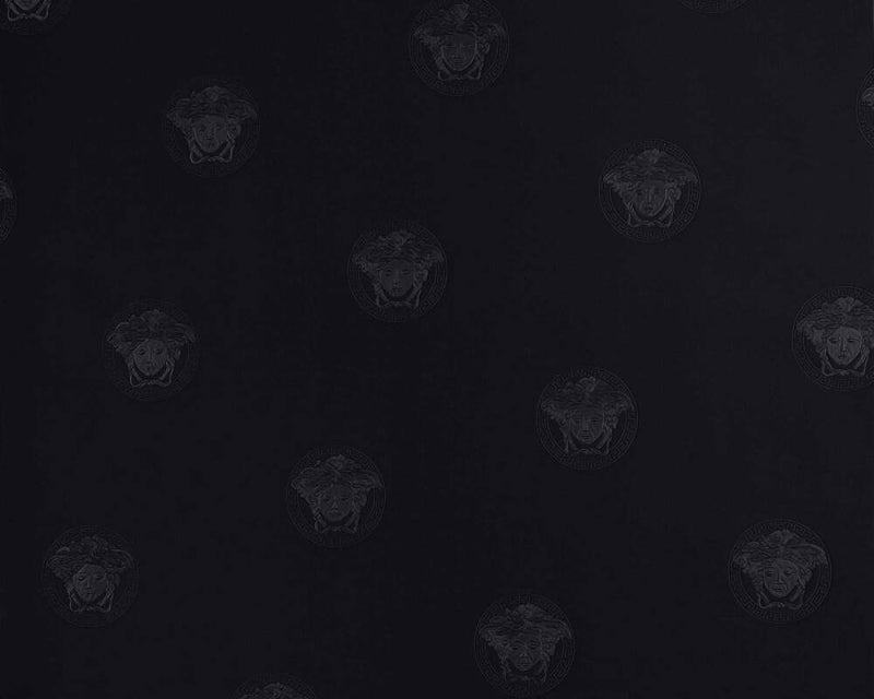 Medusa Heads Wallpaper (Versace 3 Collection) - Black