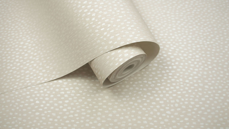 Pinto Spots Wallpaper - Cream - Last Roll Left- Discontinuing