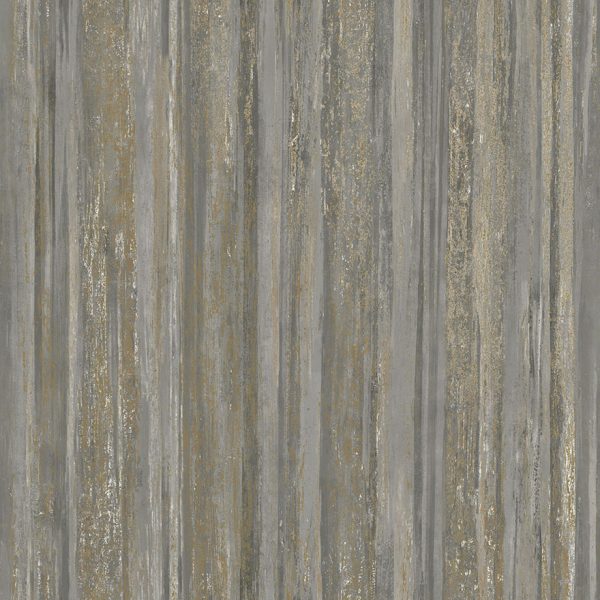 Sample - Lindora - metallic stripe Wallpaper - Grey