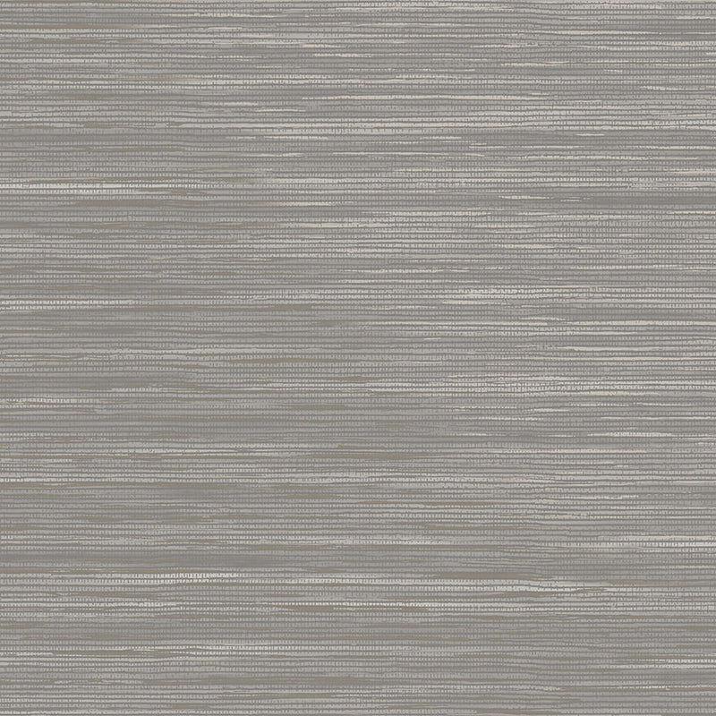 Sample - Vardo - Faux Grasscloth Wallpaper - Grey