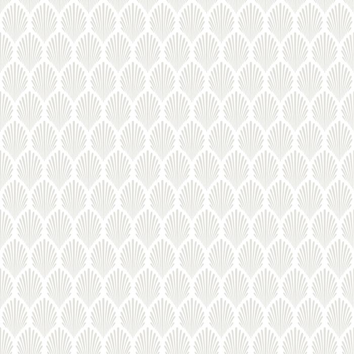 Sample - Elsa Historical Wallpaper - White/Silver