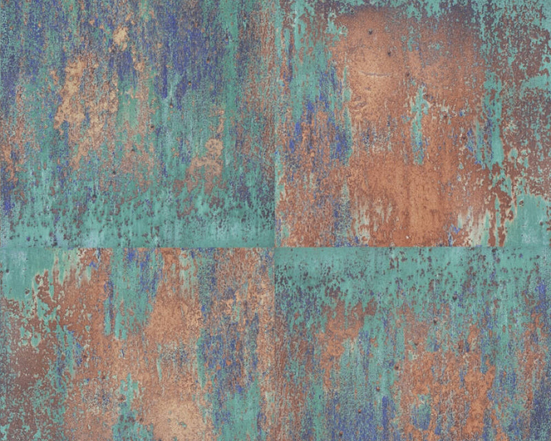 Industrial Wall Wallpaper Self Adhesive - Rusty