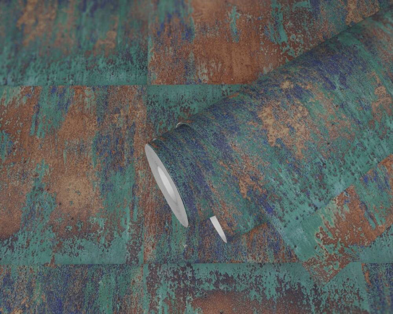 Industrial Wall Wallpaper Self Adhesive - Rusty