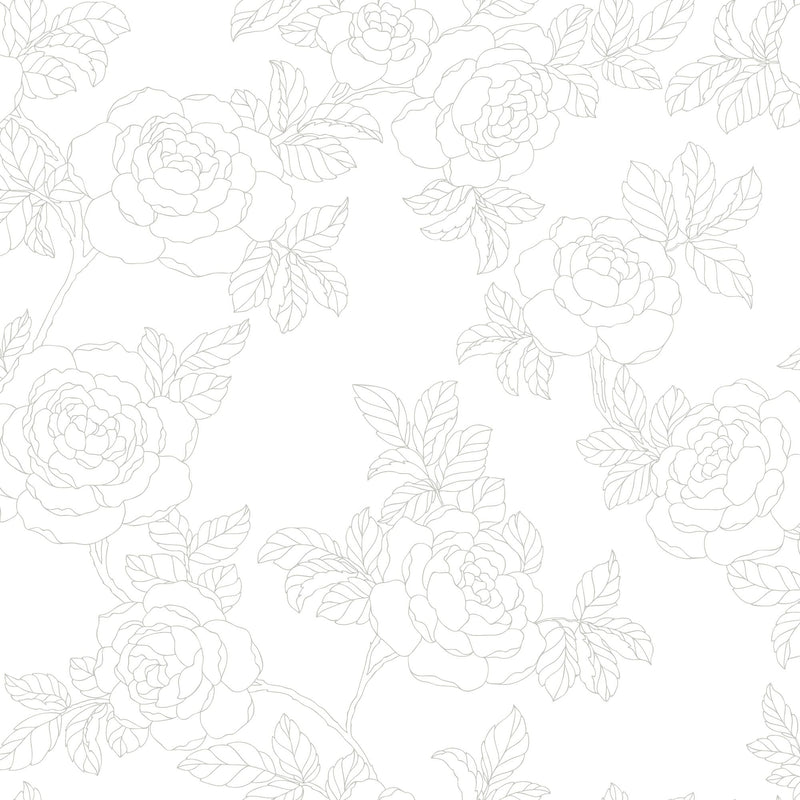 Sample - Inez Wallpaper - Grey