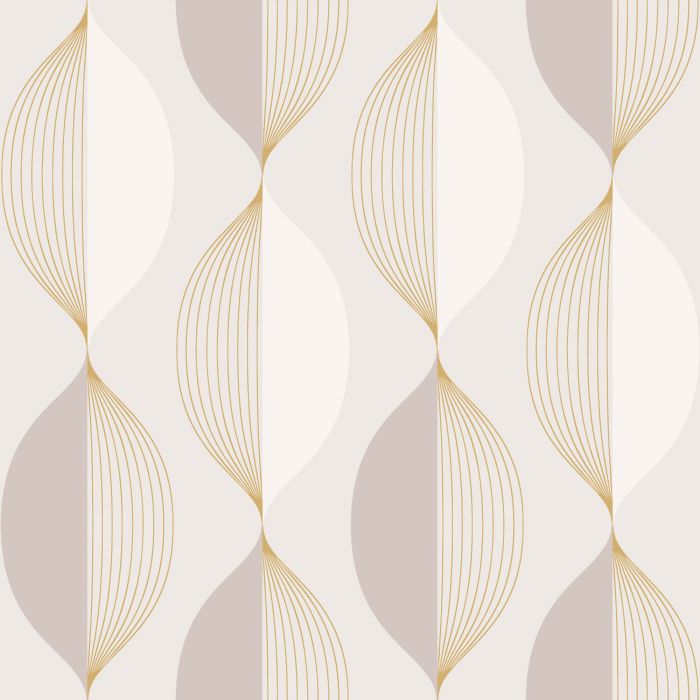 Ellips Wallpaper - Gold/Beige