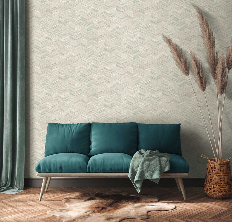 Textured Herringbone Wallpaper - 5 Colours