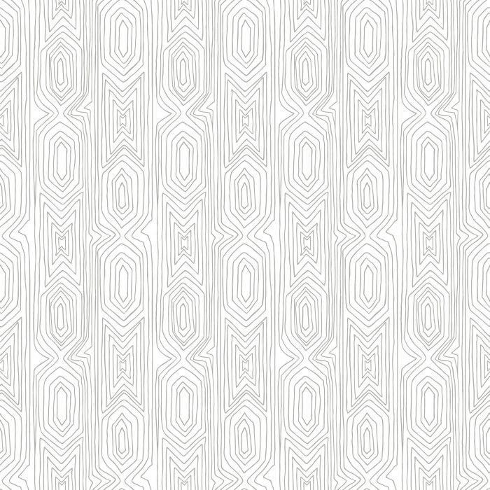 Linjelek Geometric Wallpaper - White