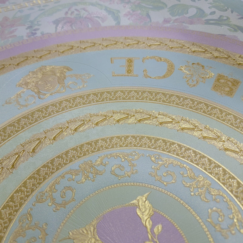 Versace Virtuoso Wallpaper - 5 Colours - Pastel Pink