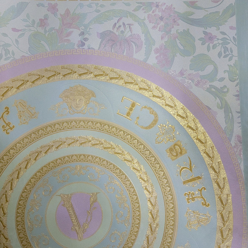 Versace Virtuoso Wallpaper - 5 Colours - Pastel Pink