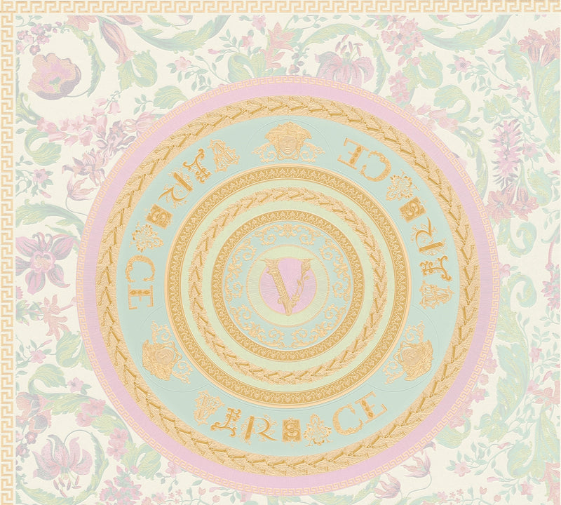 Versace Virtuoso Wallpaper - 5 Colours - Pastel Pink