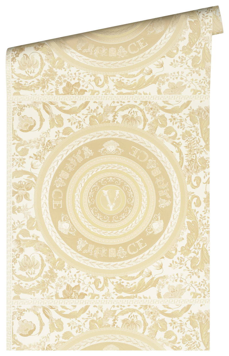 Versace Virtuoso Wallpaper - 5 Colours - Cream