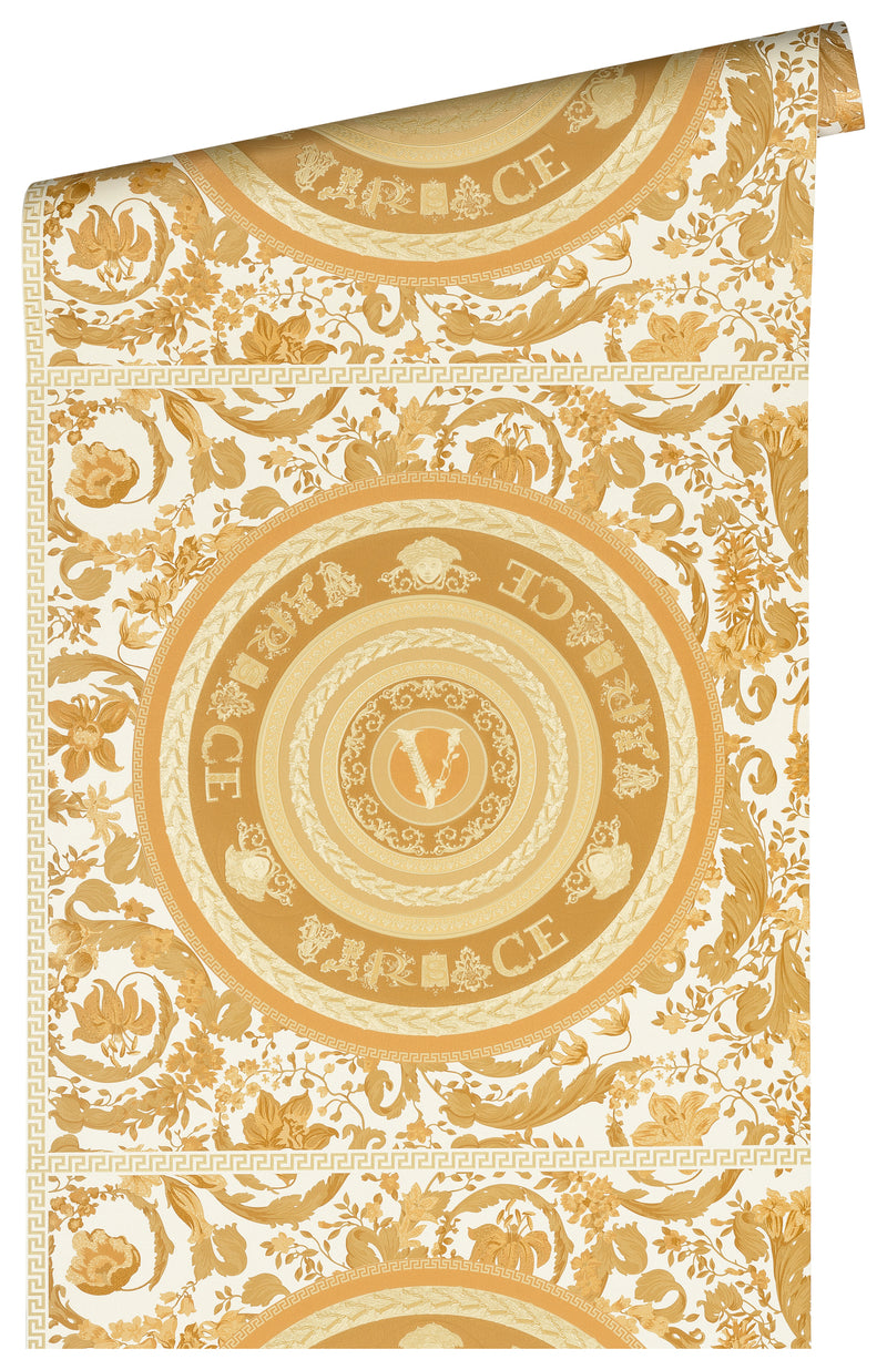 Versace Virtuoso Wallpaper - 5 Colours - Gold