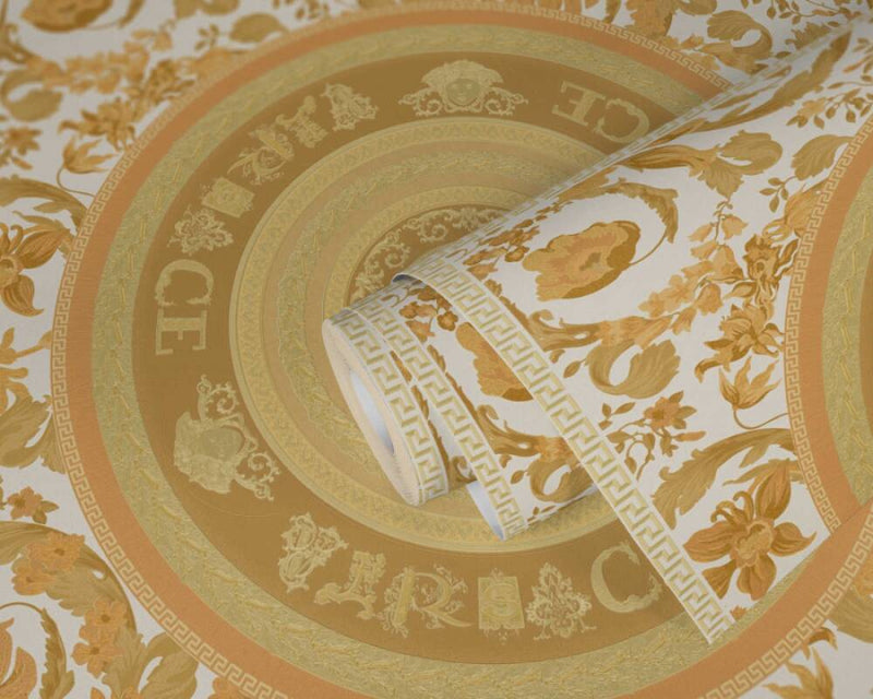 Versace Virtuoso Wallpaper - 5 Colours - Gold