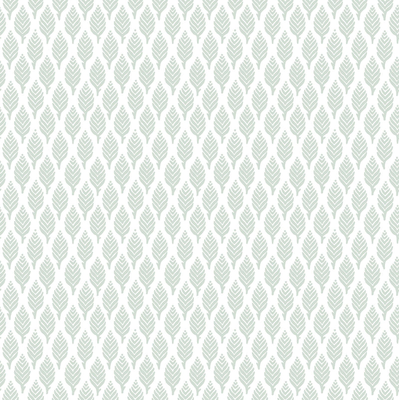 Dun Diamond Leaves Wallpaper - Green