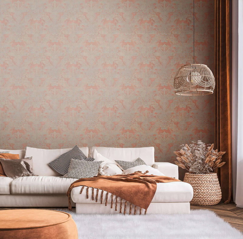 Baroque Ornaments Wallpaper (Metropolitan Stories 3 Collection) - Orange