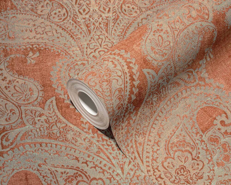 Baroque Ornaments Wallpaper (Metropolitan Stories 3 Collection) - Orange